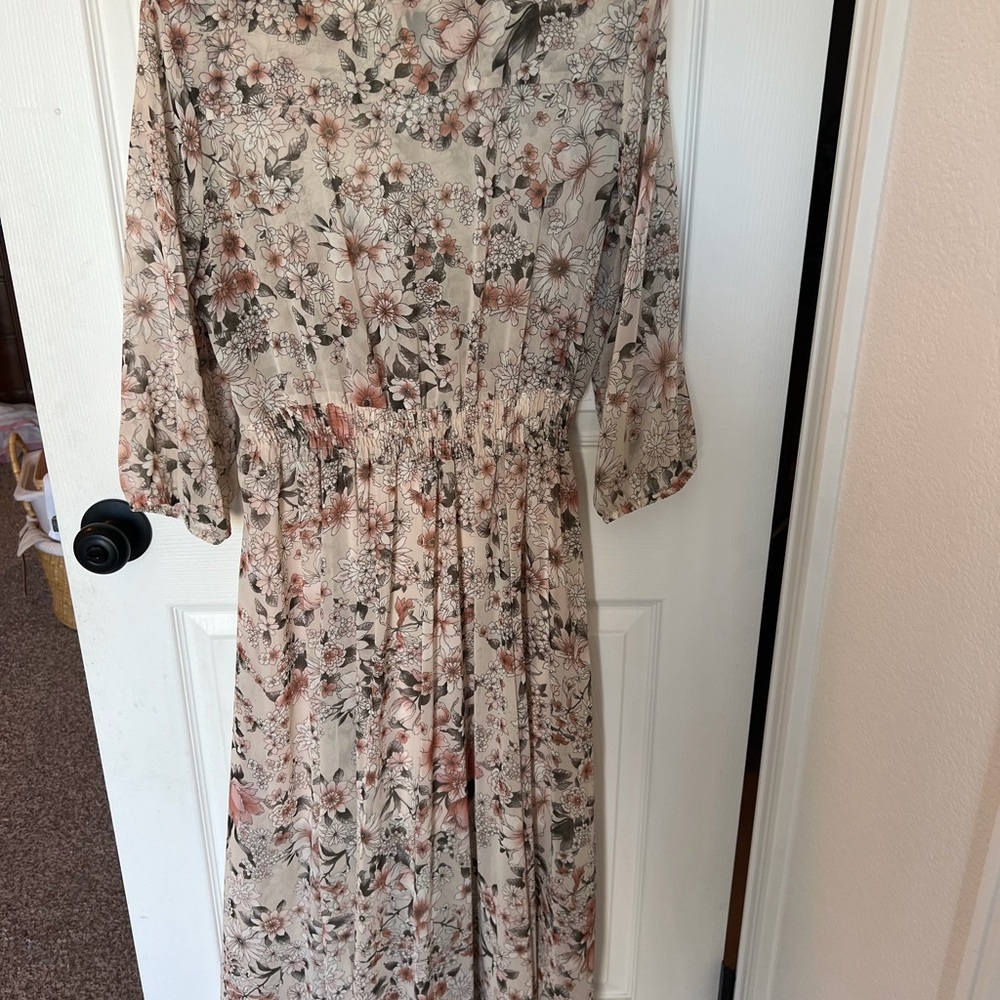 Floral Long Sleeve Dress - Picture 2 of 3